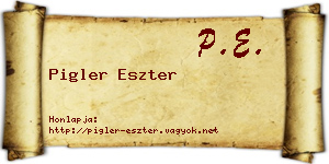 Pigler Eszter névjegykártya