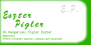 eszter pigler business card